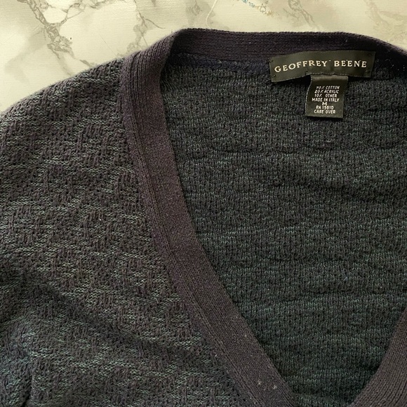 Vintage Geofforey Beene Italy knit Cardigan geometric Prada style free people - Picture 2 of 8